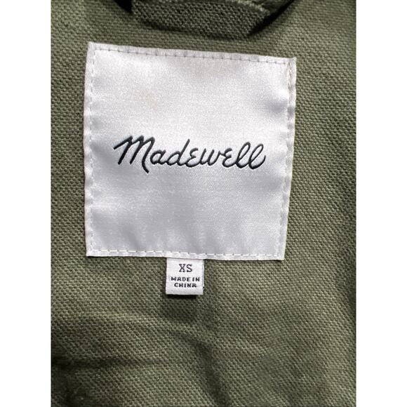 Madewell Utility Jacket Military Field Fleet Full Zip Olive Green Womens Size XS - Picture 9 of 12
